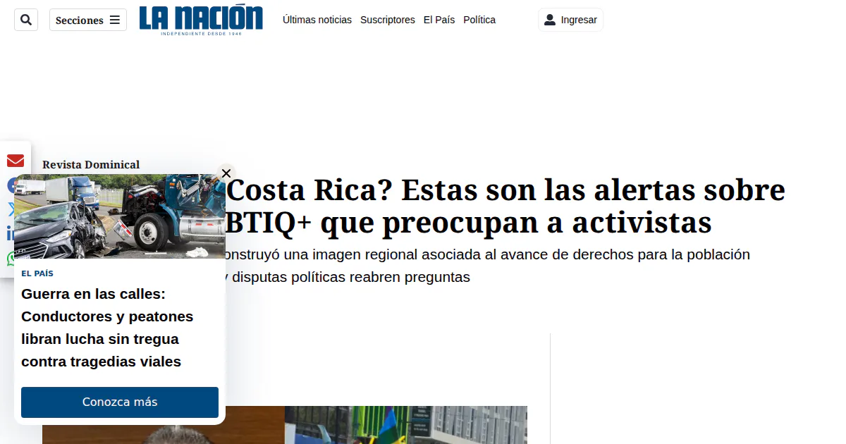 Activists warn Costa Rica has regressed 20 years in LGBTIQ+ rights.