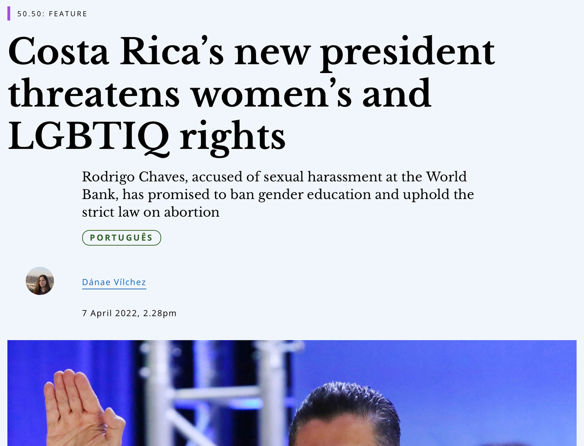 Comment on Costa Rica’s current president, by OpenDemocracy.