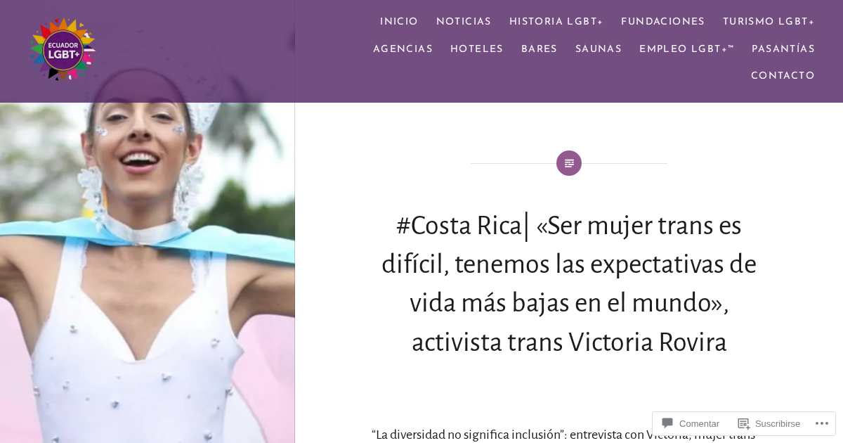 Interview with trans activist Victoria Rovira.