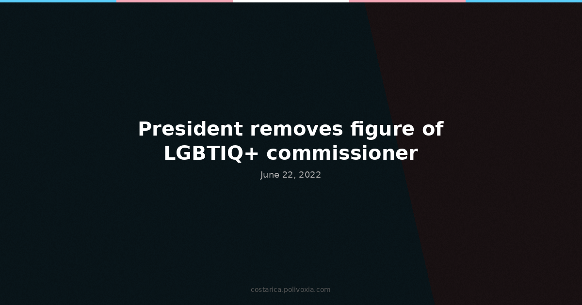 President removes figure of LGBTIQ+ commissioner.