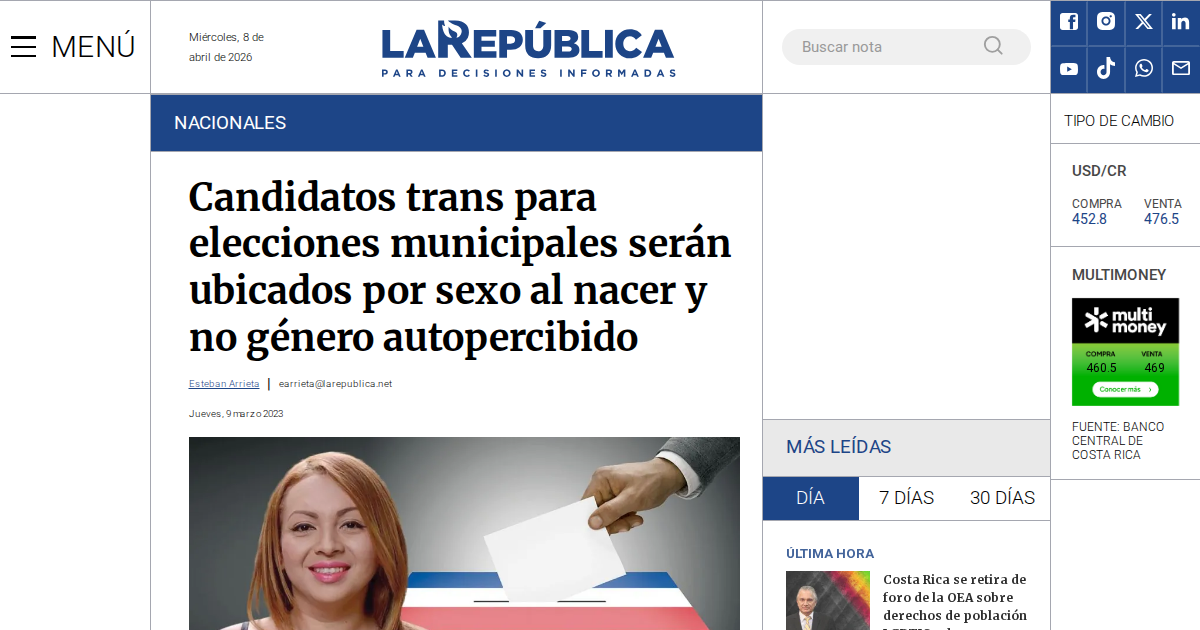 Ballots will list candidates by their sex at birth, not gender identity.