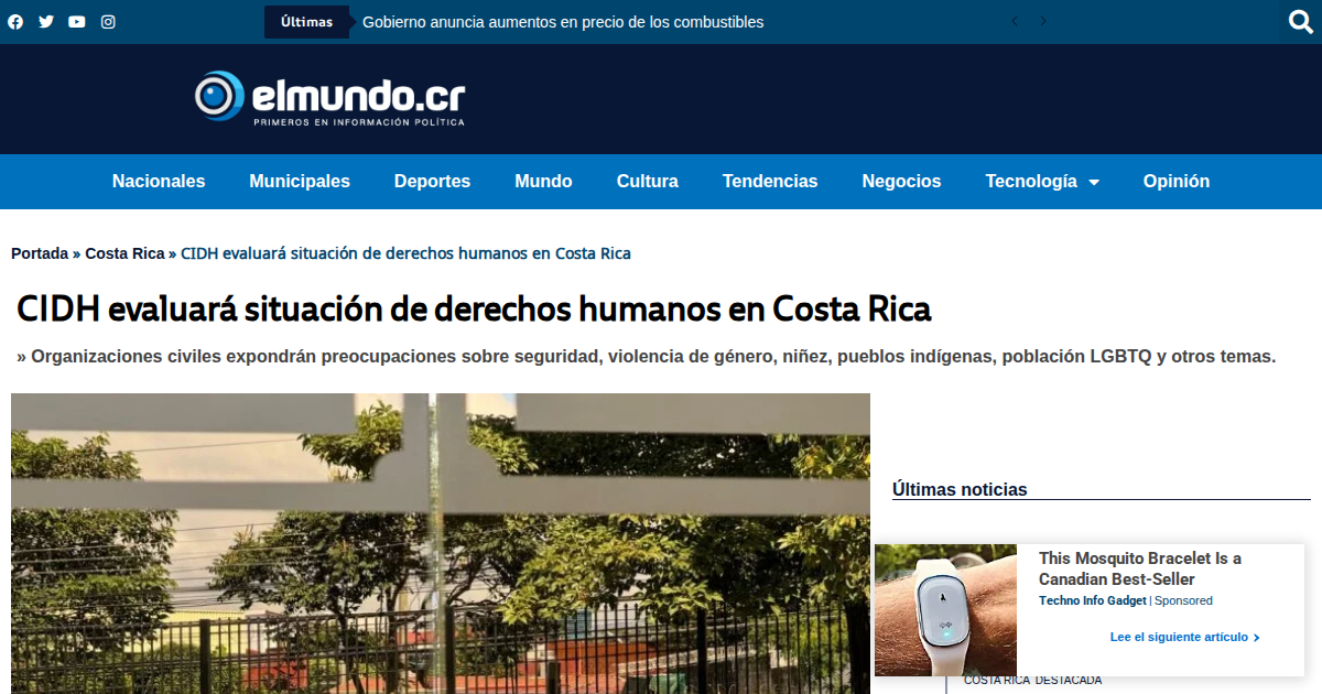 IACHR holds hearing on Costa Rica's human rights situation.