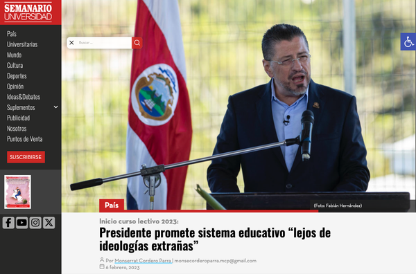 President promises education system “far from weird ideologies”.