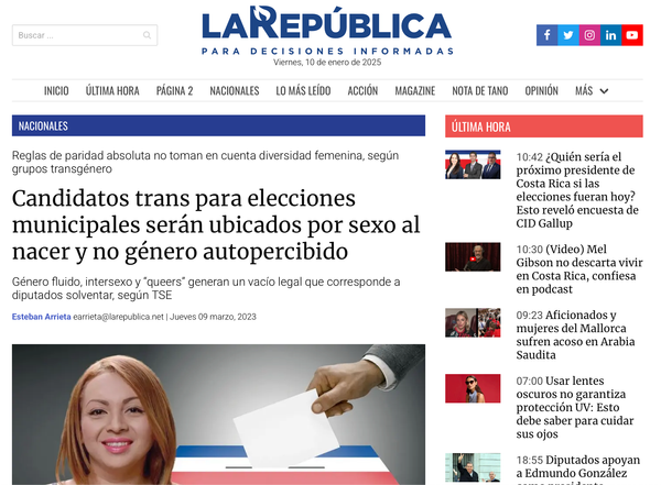Ballots will list candidates by their sex at birth, not gender identity.
