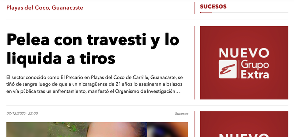 Tati Quirós murdered in Playas del Coco.