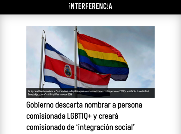 President removes figure of LGBTIQ+ commissioner.