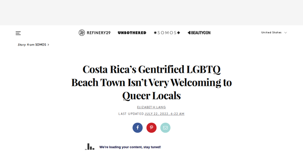 Costa Rica’s gentrified LGBTQ beach town isn’t welcoming to queer locals.