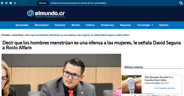 Legislator declares saying that some men menstruate is disrespectful to real women.