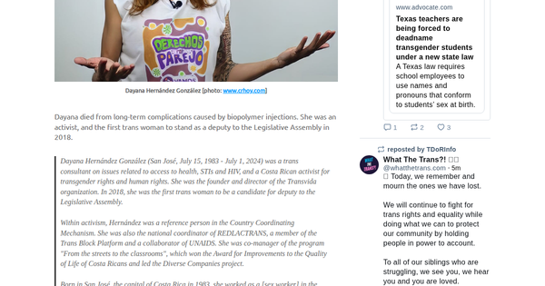 Dayana Hernandez dies, age 40.