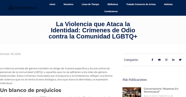 Fundación Arias report: hate crimes against LGBTQ+ community in Costa Rica face data gap and impunity.