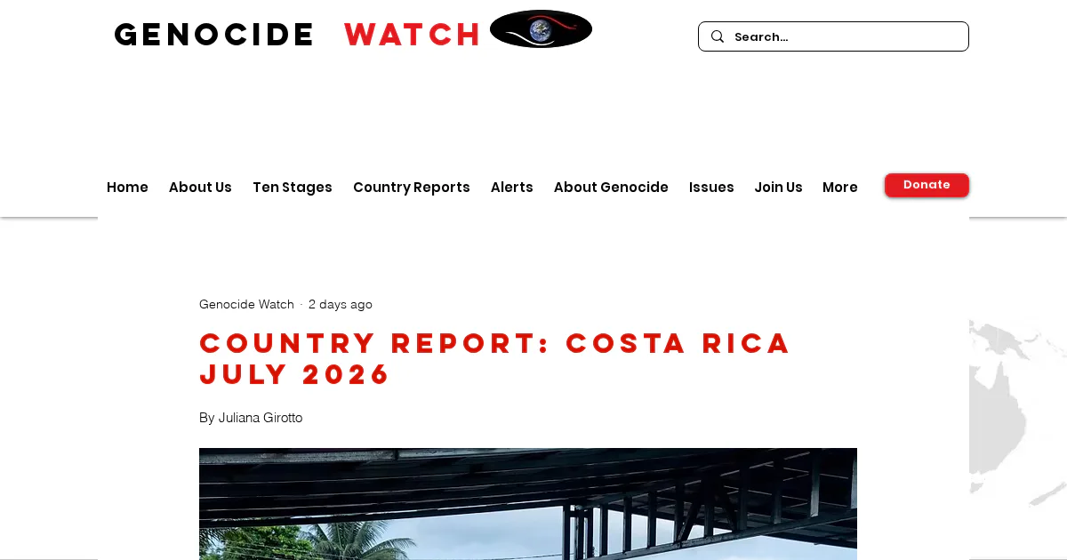 Genocide Watch classifies Costa Rica at Stage 3: Discrimination.