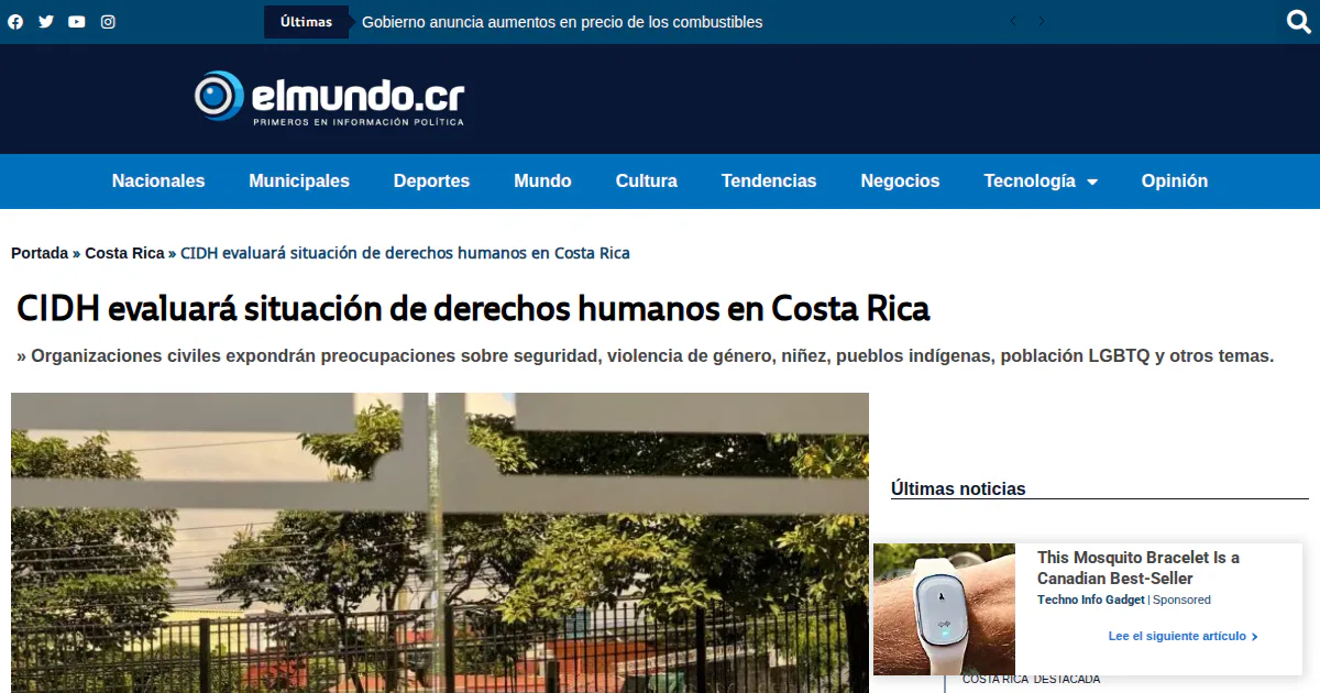 IACHR holds hearing on Costa Rica's human rights situation.