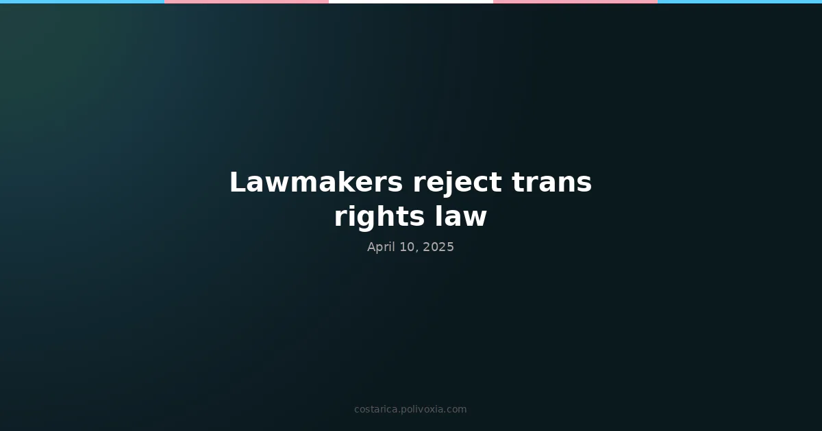 Lawmakers reject trans rights law.