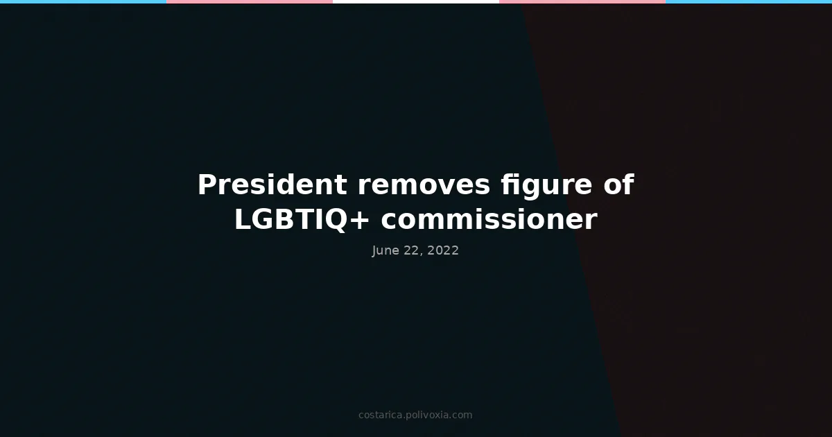 President removes figure of LGBTIQ+ commissioner.